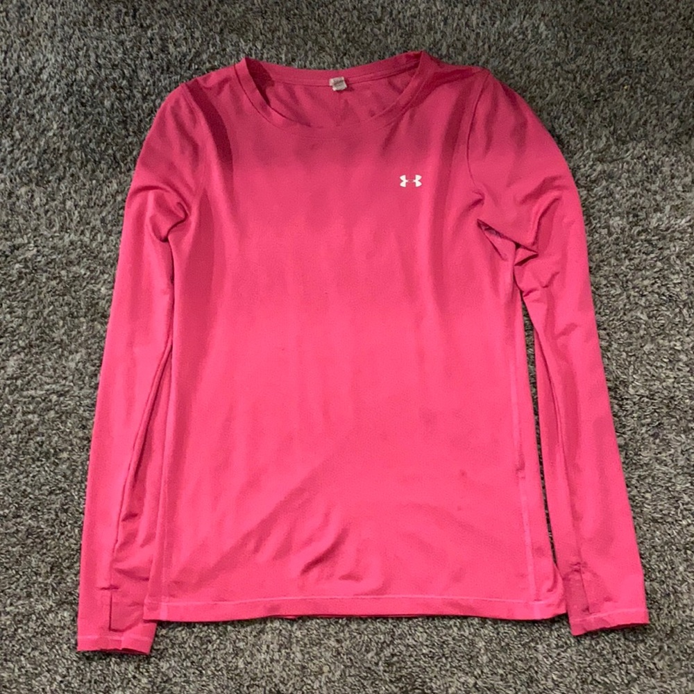 Used XS Pink under armor long sleeve shirt